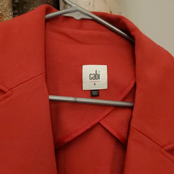 CAbi Red Button Front Blazer Jacket Style NWOT - Picture 2 of 6